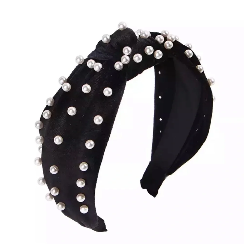 🍒3/$30 New Knotted Velvet Pearl Headband